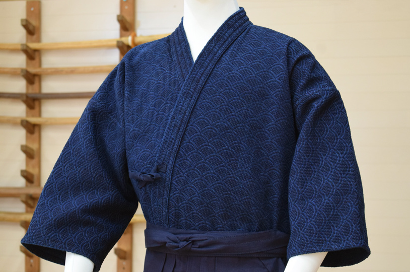 青海波一重剣道着 浅葱