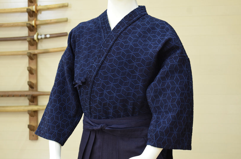 亀甲 一重剣道着（浅葱）